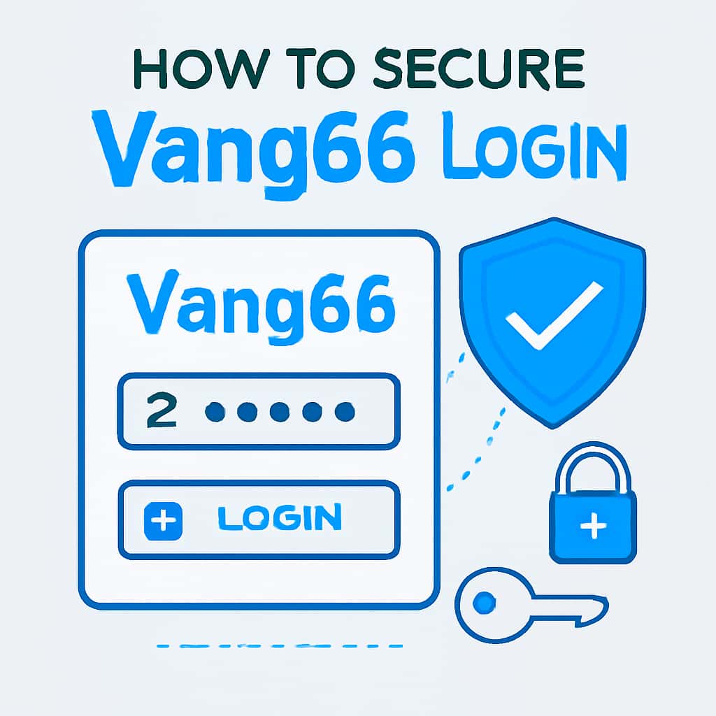 An educational diagram outlining steps to secure Vang66 login.