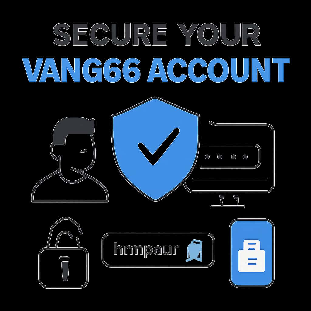 An illustration outlining steps for securing your Vang66 account.