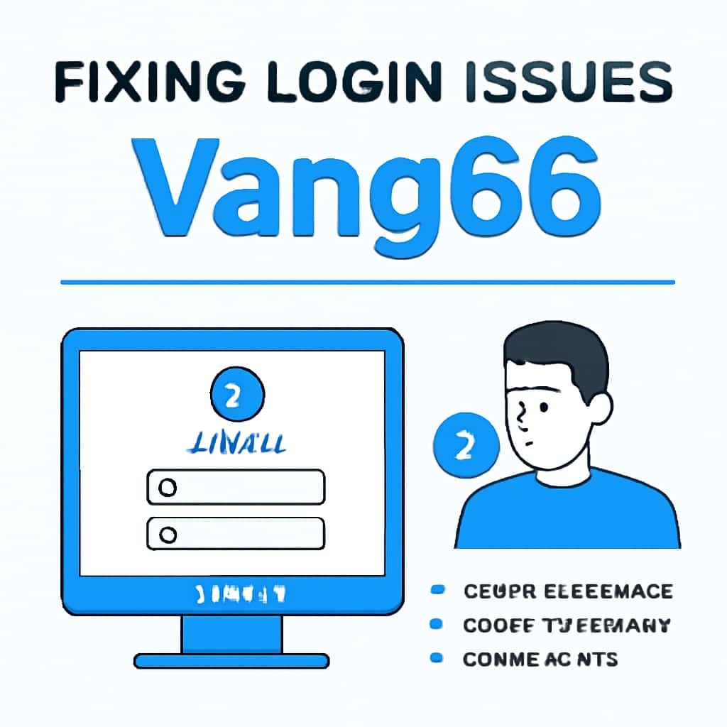 A diagram detailing common login troubleshooting steps for Vang66.