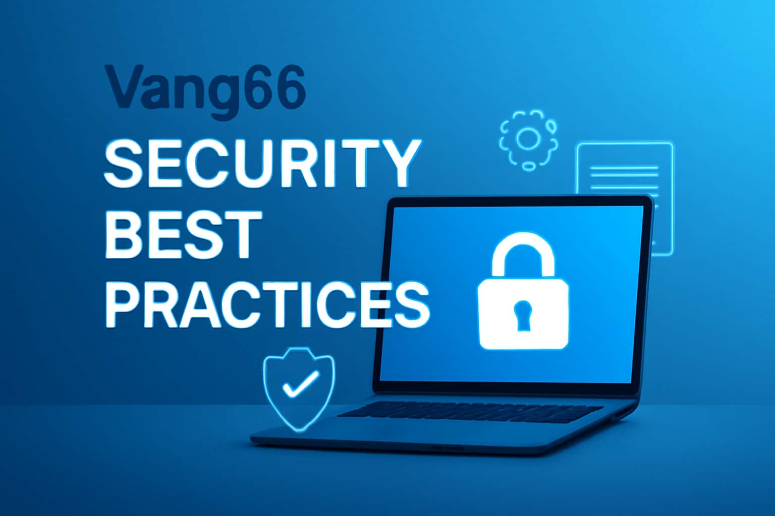A neutral scene showcasing Vang66 Security Best Practices in a high-tech style.