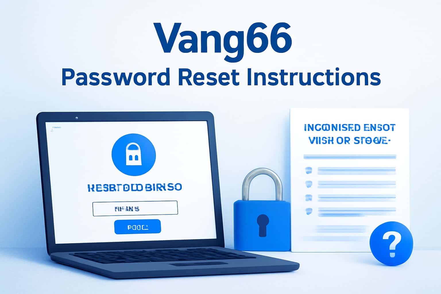 An illustrative scene showing a password reset process for Vang66.
