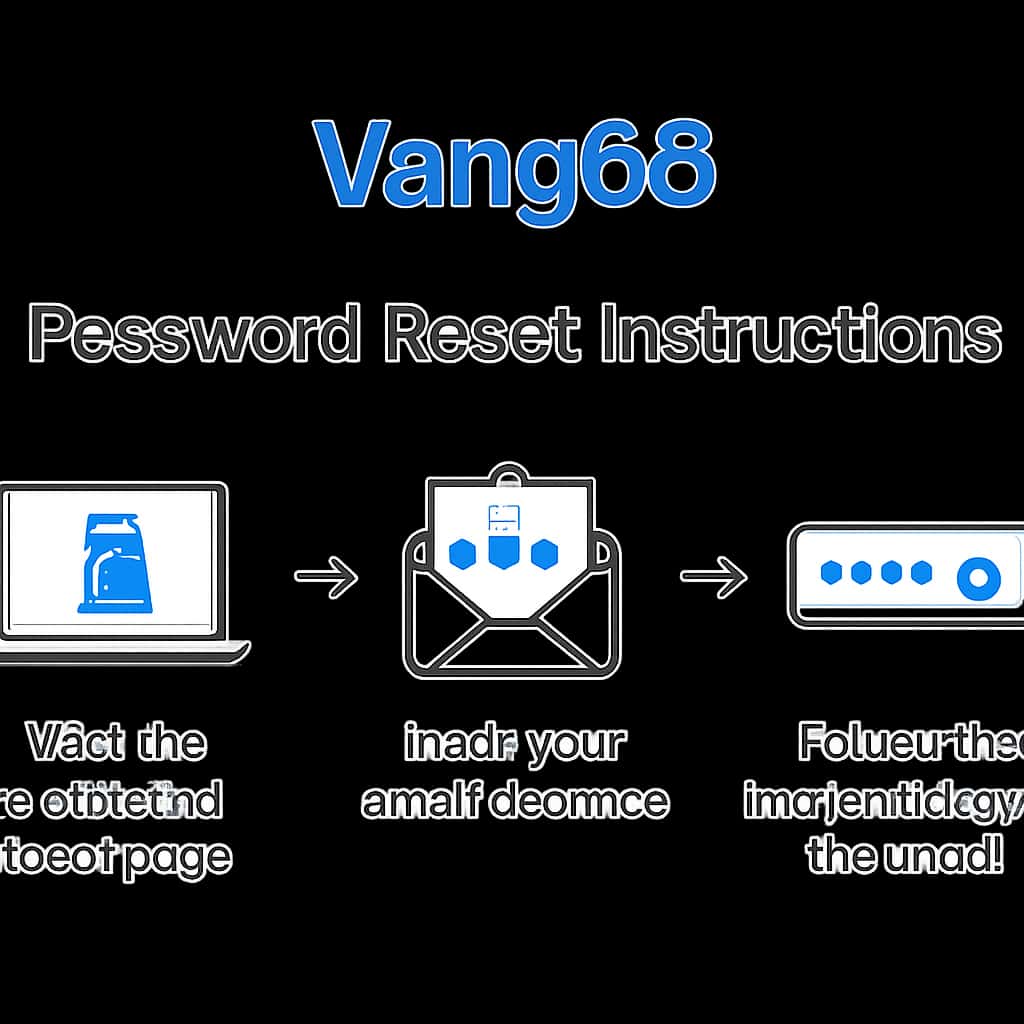 An educational diagram illustrating the password reset steps for Vang66.