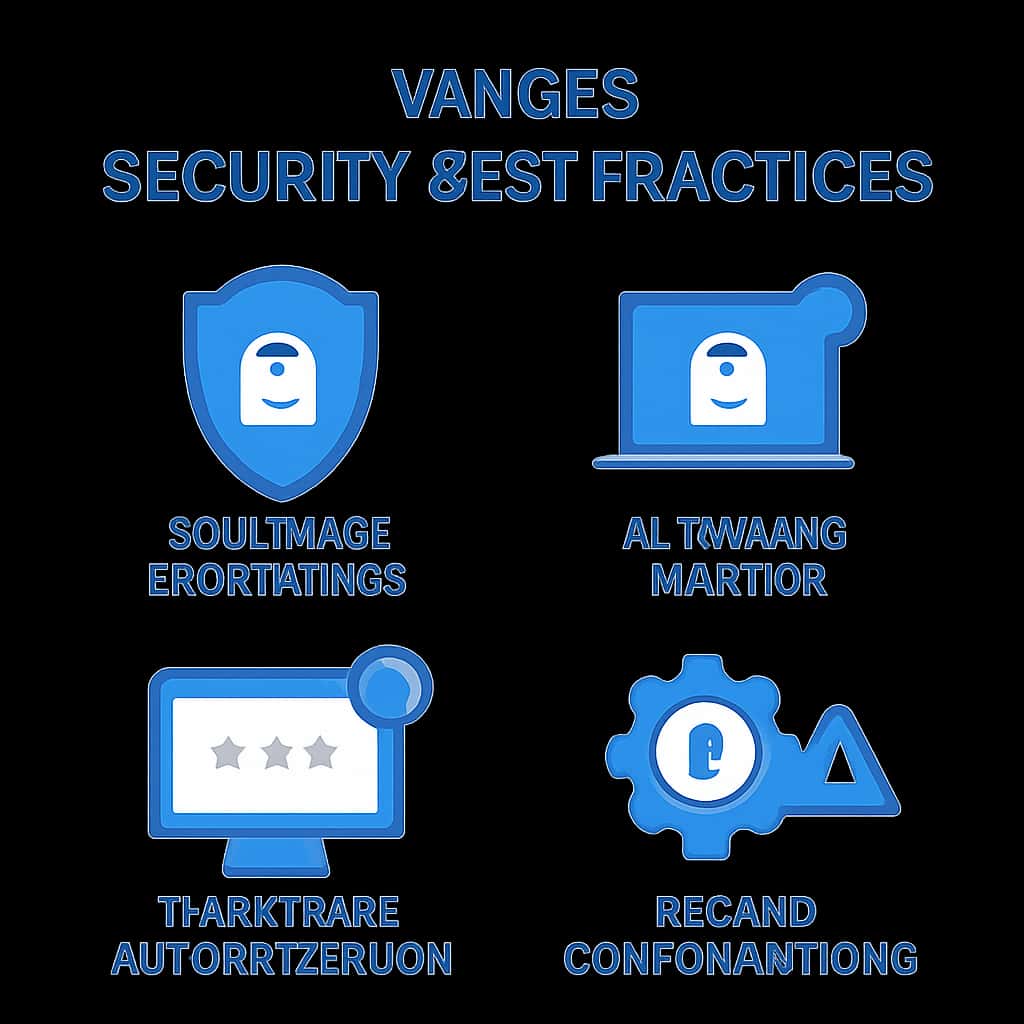 An educational diagram about Vang66 Security Best Practices.