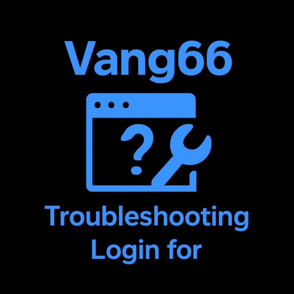 An icon representing troubleshooting for Vang66 login issues, showcasing professional design.